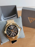 Buy Shop Guess Surge Chronograph Black Dial Gold Steel Strap Watch for Men - W1258G2 USA Online