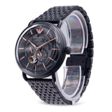 Buy Shop Emporio Armani Automatic Multifunction Black Dial Black Mesh Bracelet Watch For Men - AR60025 USA Online