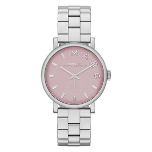 Buy Shop Marc Jacobs Baker Pink Dial Silver Steel Strap Watch for Women - MBM3283 USA Online