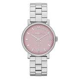 Buy Shop Marc Jacobs Baker Pink Dial Silver Steel Strap Watch for Women - MBM3283 USA Online