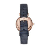 Buy Shop Emporio Armani Gianni T-Bar Quartz Blue Dial Blue Leather Strap Watch for Women - AR11424 USA Online
