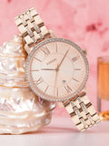 Buy Shop Fossil Jacqueline Rose Gold Dial Rose Gold Steel Strap Watch for Women - ES3546 USA Online