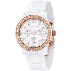 Buy Shop Michael Kors Ceramic White Dial White Steel Strap Watch for Women - MK5269 USA Online
