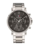 Buy Shop Tommy Hilfiger Chronograph Grey Dial Silver Steel Strap Watch for Men - 1710382 USA Online