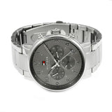 Buy Shop Tommy Hilfiger Chronograph Grey Dial Silver Steel Strap Watch for Men - 1710382 USA Online