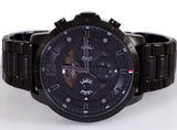 Buy Shop Tommy Hilfiger Classic Chronograph Black Dial Black Steel Strap Watch For Men - 1710494 USA Online