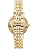 Buy Shop Emporio Armani Gianni T Bar Analog Crystals Gold Dial Gold Steel Strap Watch For Women - AR11608 USA Online