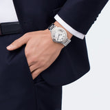Buy Shop Cartier Ballon Bleu De Cartier Silver Dial Silver Steel Strap Watch for Men - WSBB0049 USA Online
