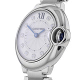 Buy Shop Cartier Ballon Bleu de Cartier Diamonds Silver Dial Silver Steel Strap Watch for Women - WE902073 USA Online