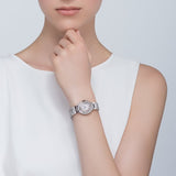 Buy Shop Cartier Ballon Bleu De Cartier Diamonds White Dial Silver Steel Strap Watch for Women - W4BB0015 USA Online