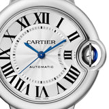 Buy Shop Cartier Ballon Bleu De Cartier Silver Dial Black Leather Strap Watch for Women - WSBB0030 USA Online