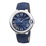 Buy Shop Cartier Ballon Bleu De Cartier Blue Dial Blue Leather Strap Watch for Men - WSBB0027 USA Online
