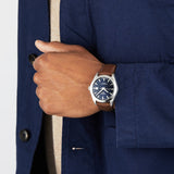 Buy Shop Tissot Gentlemen Powermatic 80 Silicium Blue Dial Brown Leather Strap Watch For Men - T127.407.16.041.00 USA Online