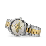 Buy Shop Gucci G Timeless Silver Dial Two Tone Steel Strap Watch For Women - YA126599 USA Online