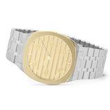 Buy Shop Gucci 25H Quartz Gold Dial Silver Steel Strap Watch for Men - YA163405 USA Online