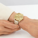 Buy Shop Gucci G Timeless Quartz Gold Dial Beige Leather Strap Watch For Women - YA1264180 USA Online