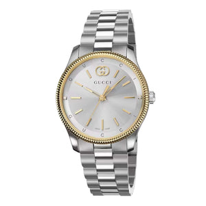 Buy Shop Gucci G Timeless Quartz Silver Dial Two Tone Steel Strap Watch for Women - YA1265063 USA Online