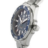 Buy Shop Tag Heuer Aquaracer Blue Dial Quartz Silver Steel Strap Watch for Men - WAY111C.BA0928 USA Online