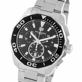 Buy Shop Tag Heuer Aquaracer Quartz Chronograph Black Dial Silver Steel Strap Watch for Men - CAY111A.BA0927 USA Online