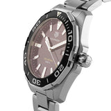 Buy Shop Tag Heuer Aquaracer Quartz Black Dial Silver Steel Strap Watch for Men - WAY101A.BA0746 USA Online