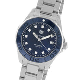 Buy Shop Tag Heuer Aquaracer Diamonds Blue Dial Silver Steel Strap Watch for Women - WAY131L.BA0748 USA Online