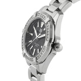 Buy Shop Tag Heuer Aquaracer Quartz Diamonds Black Dial Silver Steel Strap Watch for Women - WAY131P.BA0748 USA Online