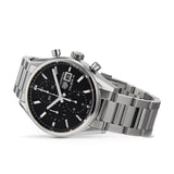 Buy Shop Tag Heuer Carrera Automatic Chronograph Black Dial Silver Steel Strap Watch for Men - CBK2110.BA0715 USA Online