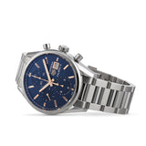 Buy Shop Tag Heuer Carrera Automatic Chronograph Blue Dial Silver Steel Strap Watch for Men - CBK2115.BA0715 USA Online