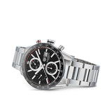 Buy Shop Tag Heuer Carrera Automatic Chronograph Black Dial Silver Steel Strap Watch for Men - CBM2110.BA0651 USA Online