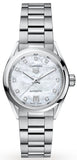 Buy Shop Tag Heuer Carrera Diamonds Mother of Pearl Dial Silver Steel Strap Watch for Women - WBN2412.BA0621 USA Online