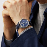 Buy Shop Tag Heuer Carrera Date Blue Dial Blue Leather Strap Watch for Men - WBN2112.FC6504 USA Online