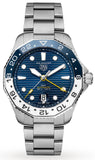 Buy Shop Tag Heuer Aquaracer Professional 300 GMT Automatic Blue Dial Silver Steel Strap Watch for Men - WBP2010.BA0632 USA Online