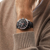Buy Shop Tag Heuer Carrera Chronograph Black Dial Black Leather Strap Watch for Men - CBN201C.FC6542 USA Online