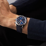 Buy Shop Tag Heuer Carrera Chronograph Blue Dial Blue Leather Strap Watch for Men - CBN201D.FC6543 USA Online