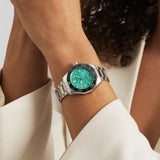Buy Shop Tag Heuer Aquaracer Professional 300 Automatic Diamonds Green Dial Silver Steel Strap Watch for Women - WBP231K.BA0618 USA Online