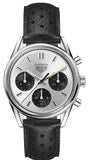 Buy Shop Tag Heuer Carrera Chronograph 60th Anniversary Silver Dial Black Leather Strap Watch for Men - CBK221H.FC8317 USA Online