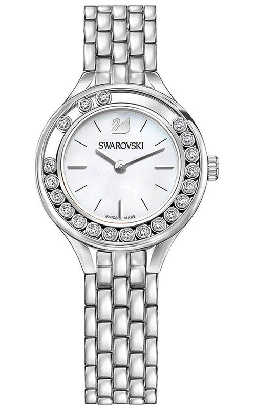 Buy Shop Swarovski Lovely Crystals Mini White Dial Silver Steel Strap Watch for Women - 5242901 USA Online