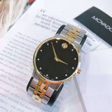 Buy Shop Movado Museum Classic Diamonds Black Dial Two Tone Steel Strap Watch for Men - 0607202 USA Online