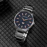 Buy Shop Emporio Armani Renato Blue Dial Silver Steel Strap Watch For Men - AR11137 USA Online