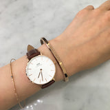 Buy Shop Daniel Wellington Petite St Mawes White Dial Brown Leather Strap Watch For Women - DW00100175 USA Online