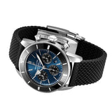 Buy Shop Breitling Superocean Heritage B01 Chronograph 44 Blue Dial Black Mesh Bracelet Watch for Men - AB0162121C1S1 USA Online