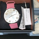 Buy Shop Coach Perry Mother of Pearl White Dial Pink Leather Strap Watch for Women - 14503243 USA Online