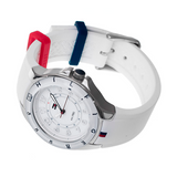 Buy Shop Tommy Hilfiger White Dial White Rubber Strap Watch for Women - 1781271 USA Online