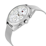 Buy Shop Tommy Hilfiger Mia Silver Dial Silver Mesh Bracelet Watch for Men - 1781628 USA Online
