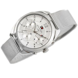 Buy Shop Tommy Hilfiger Mia Silver Dial Silver Mesh Bracelet Watch for Men - 1781628 USA Online