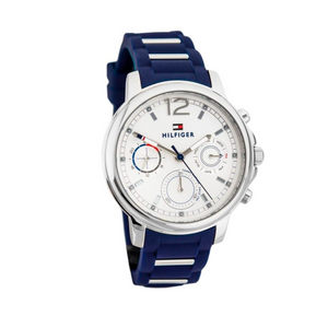 Buy Shop Tommy Hilfiger Claudia White Dial Blue Steel Strap Watch for Women - 1781746 USA Online