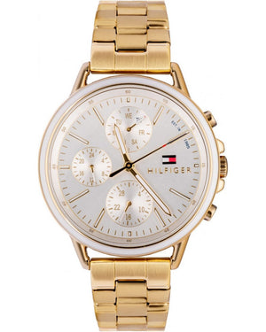 Buy Shop Tommy Hilfiger Carly White Dial Gold Steel Strap Watch for Women - 1781786 USA Online