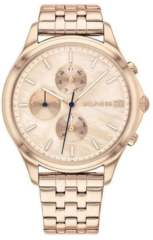 Buy Shop Tommy Hilfiger Whitney Chronograph Quartz Rose Gold Dial Rose Gold Steel Strap Watch For Women - 1782120 USA Online