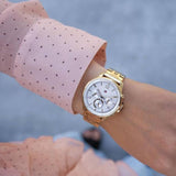 Buy Shop Tommy Hilfiger Harper Chronograph White Dial Gold Steel Strap Watch For Women - 1782223 USA Online