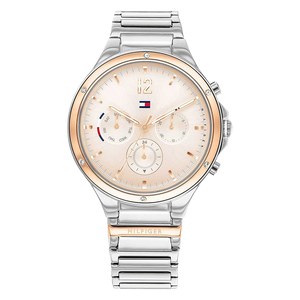 Buy Shop Tommy Hilfiger Eve Chronograph Quartz Pink Dial Silver Steel Strap Watch For Women - 1782279 USA Online